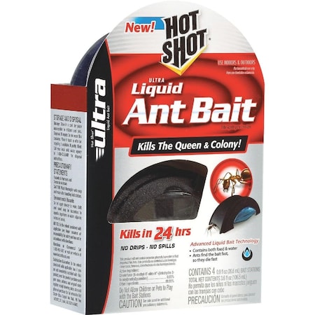 Hot Shot Ultra 3.6 Oz. Liquid Ant Bait Station, 4PK HG-95762